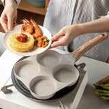 4-Cavity Non-Stick Egg & Burger Frying Pan – Breakfast Cooking Pan