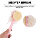 2-in-1 Bath Brush – Long-Handle Body Scrubber & Shower Brush