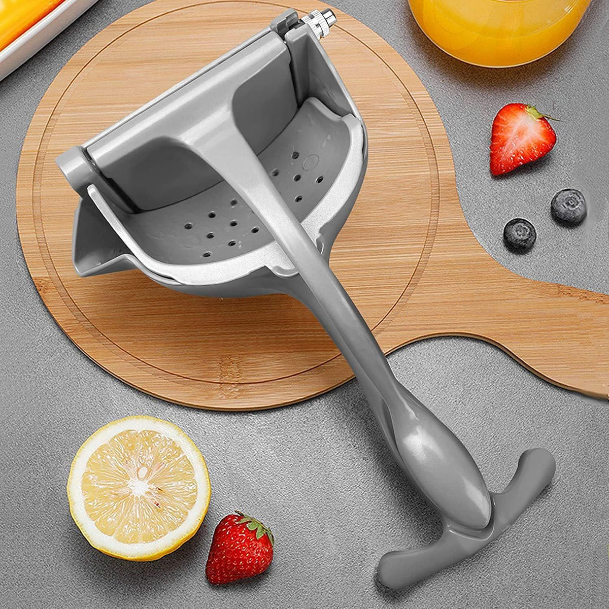 Premium Stainless Steel Lemon Squeezer – Manual Citrus Juicer