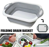 4-in-1 Multi-Board Kitchen Basket – Colander, Strainer & Cutting Tool