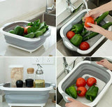 4-in-1 Multi-Board Kitchen Basket – Colander, Strainer & Cutting Tool