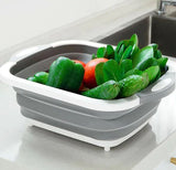 4-in-1 Multi-Board Kitchen Basket – Colander, Strainer & Cutting Tool