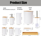 6-Piece Bathroom Accessories Set – Soap Dispenser, Holder & Toilet Brush