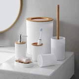 6-Piece Bathroom Accessories Set – Soap Dispenser, Holder & Toilet Brush