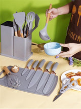 19-Piece Kitchen Utensil Set with Holder – Complete Cooking Tool Set