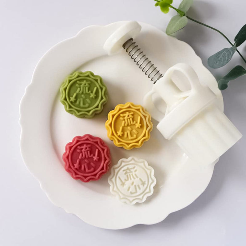Floral Mooncake Mold Press Set – Cookie & Pastry Shaping Tool