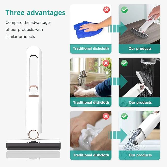 Portable Mini Mop – Compact Self-Wringing Mop for Home & Car