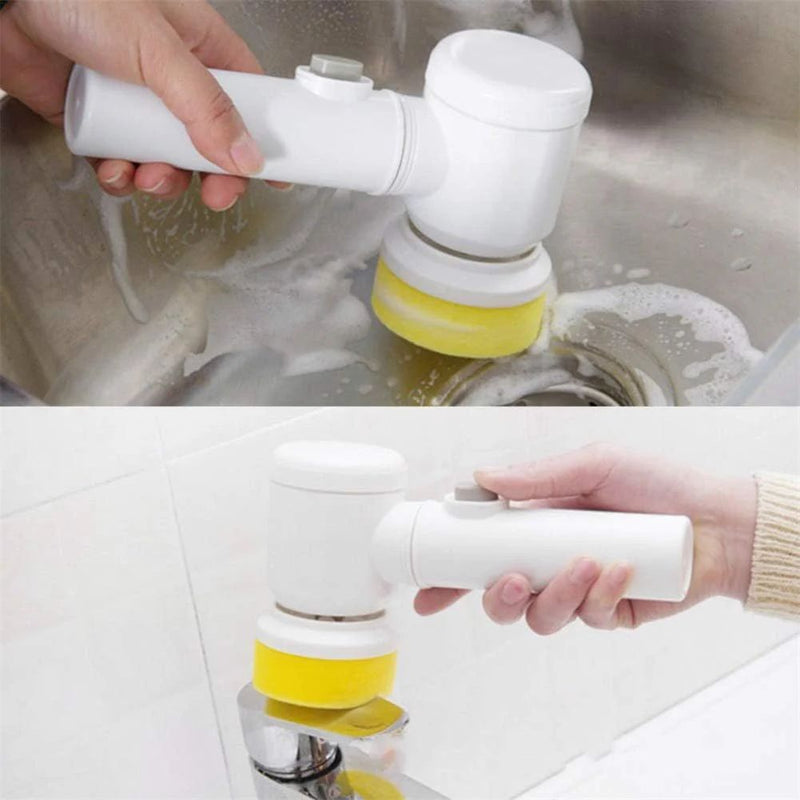 5-in-1 Electric Spin Scrubber – Cordless Bathroom & Home Cleaning Brush