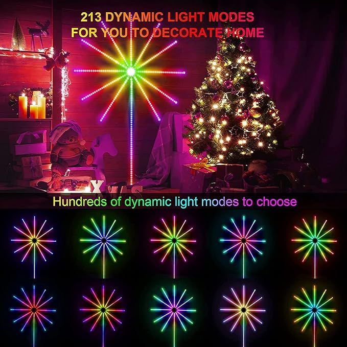 Smart Firework LED Lights – RGB Ambient Lighting for Home & Room Decor