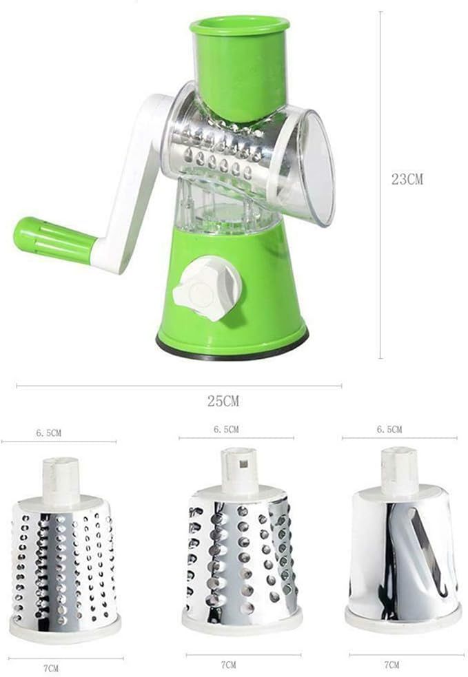 Tabletop Drum Grater & Vegetable Slicer – Manual Kitchen Prep Tool