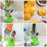 Tabletop Drum Grater & Vegetable Slicer – Manual Kitchen Prep Tool
