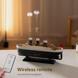 Titanic Steam Ship Humidifier & Aroma Diffuser – LED Ambient Mist Maker