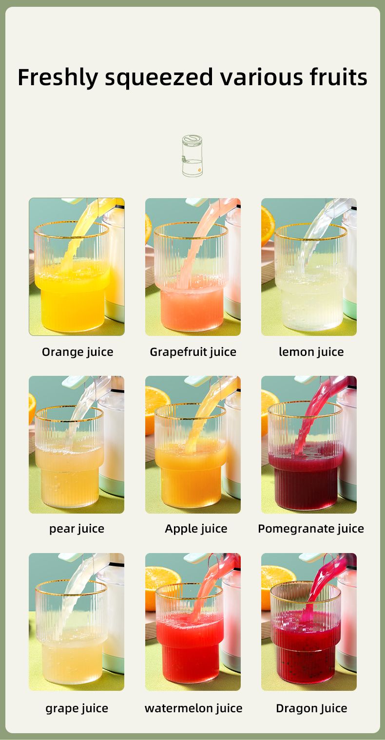 Portable Citrus Juicer – USB Rechargeable Electric Juicer & Blender